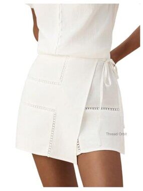 Boho Floral Skort - High Waist Tie Side Wrap Mini Skirt